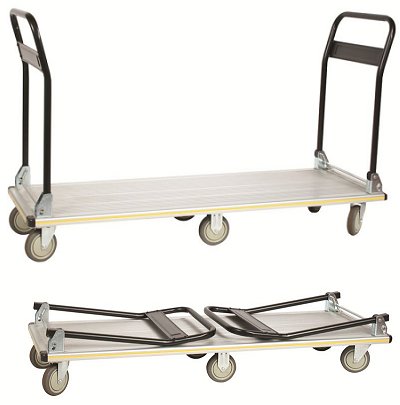 Wesco Aluminum Folding Handle Platform Truck Long Deck